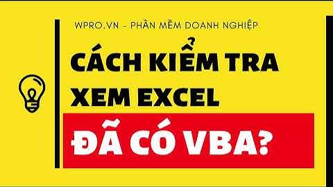 Cách kiểm tra xem Excel đã cài VBA hay chưa - WPRO.VN
