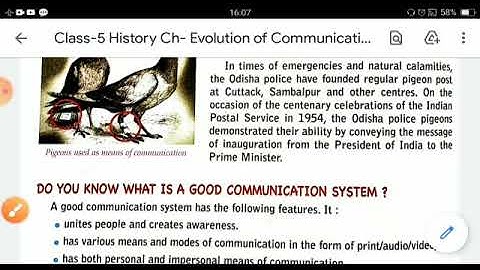 Class 5 History Ch 5 Evolution of Communication Part 1