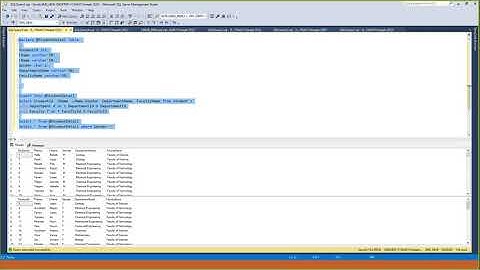 Part 43 SQL Server in Amharic Crash Course Table Variables