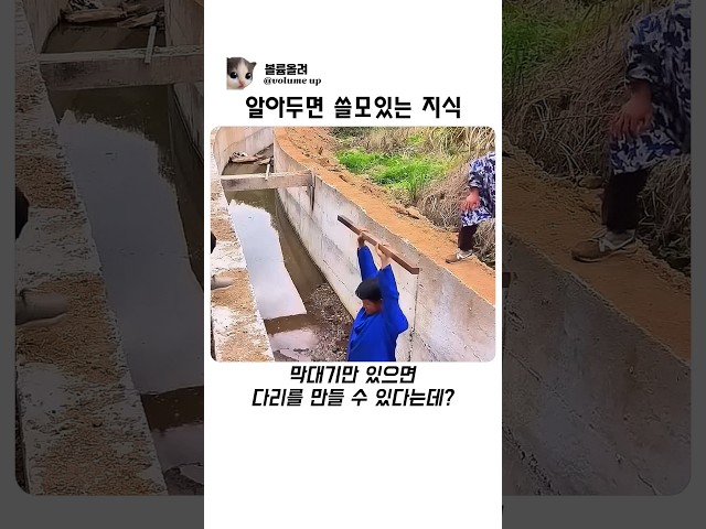 막대기만 있으면 만들어지는 다리