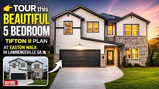 👉 TOUR this BEAUTIFUL 5 Bedroom Tifton II Plan at Easton Walk in Lawrenceville GA 🏡✨