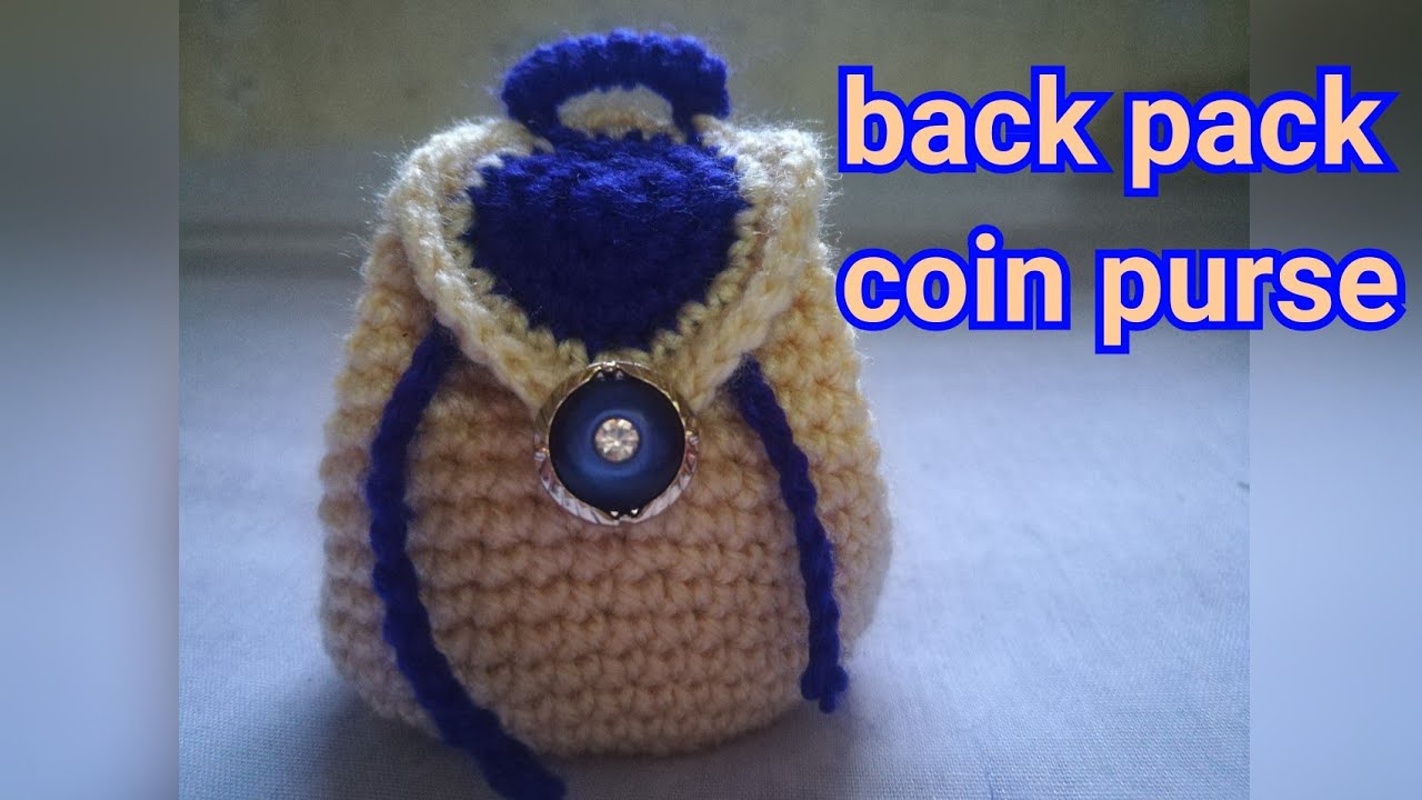 #Crochet #Pattern How to make mini back pack | Tutorial for coin purse | pattern included | part ...