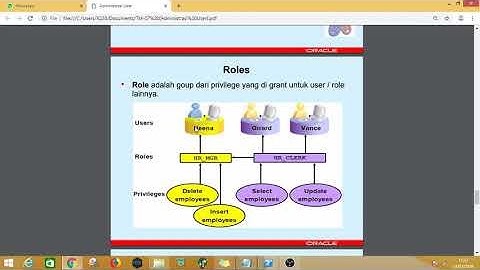 Administrasi User pada Oracle 11g