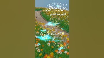 تلاوة خاشعة عطرة مباركة جميلة عذبة للشيخ سعد الغامدي سورة الضحى