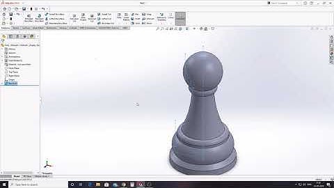 Chess piece design in solidworks || Pawn ||