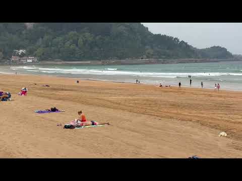 En este momento en la playa de Zarautz