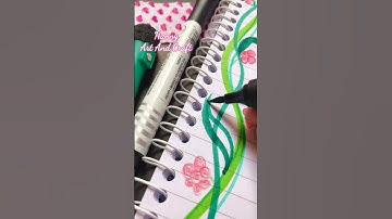 Easy Notebook Front Page Border Designs✨ #art #shorts #viral