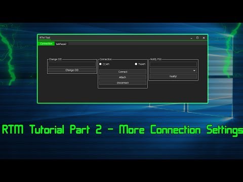 RTM Tutorial #2 Extra Connection Settings