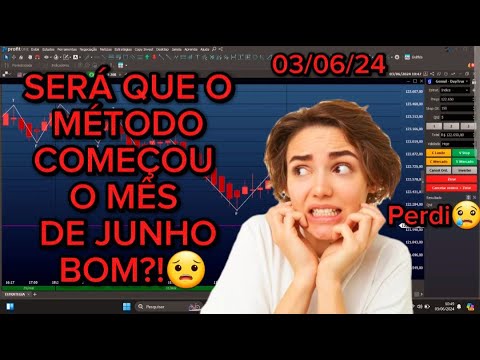 03/06/24 SERÁ QUE O MÉTODO COMEÇOU O MÊS DE JUNHO BOM?!😟 #daytrader #forex #b3  #bolsadevalores #iq