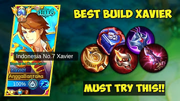 XAVIER NEW SKIN BEYOND THE CLOUDS RECOMMENDED BUILD & EMBLEM 2023 | XAVIER 1 HIT BUILD & EMBLEM
