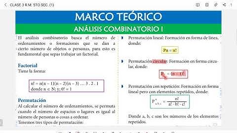 5S RAZ. MATEMÁTICO TEMA: ANÁLISIS COMBINATORIO I