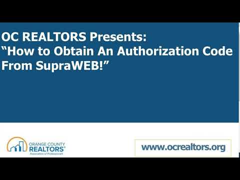 10 Minute Learning Series: How to Obtain an Authorization Code from SupraWEB!