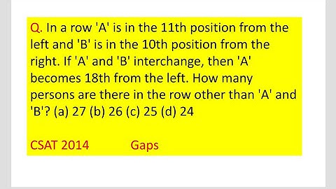 CSAT 2015 IAS prelims/In a row 