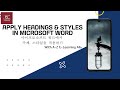 [Microsoft Word #1] Make Your Documents Accessible #1 | Adding Headings &amp; Styles #Accessibility