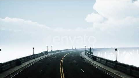 Long Bridge in Misty Fog | Motion Graphics - Envato elements