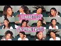 How To: 10 HAIRSTYLES on SPRING TWIST TUTORIAL | Natural Hair | JaiChanellie