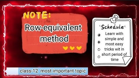 Row-equivalent method class 12 neb important question.#class12maths #neb #tricks