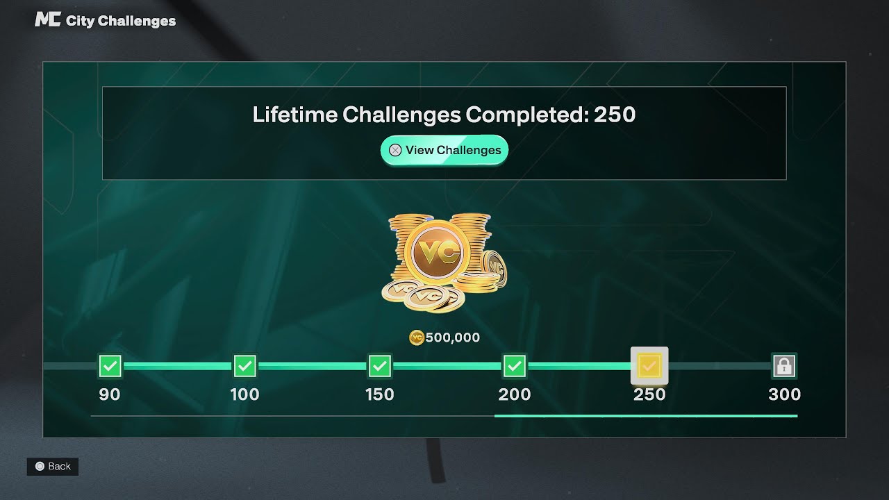 NBA 2K26 1ST 250 lifetime challenges completed