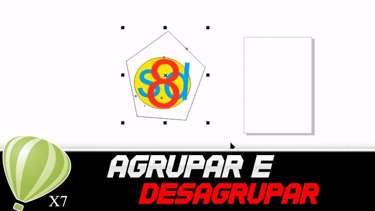 Como agrupar ou desagrupar obejtos | CorelDRAW X7, X8, 2017, 2020