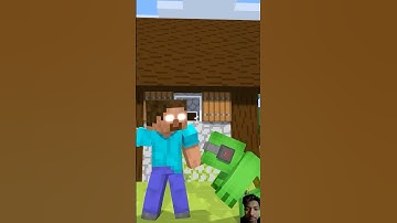 Mikey Dodges Herobrine Punch #minecraft #herobrine #minecraftshorts