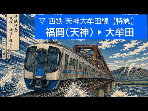 ▽2026.04.04［福岡(天神)▷大牟田］〘一部前面展望〙西鉄天神大牟田線