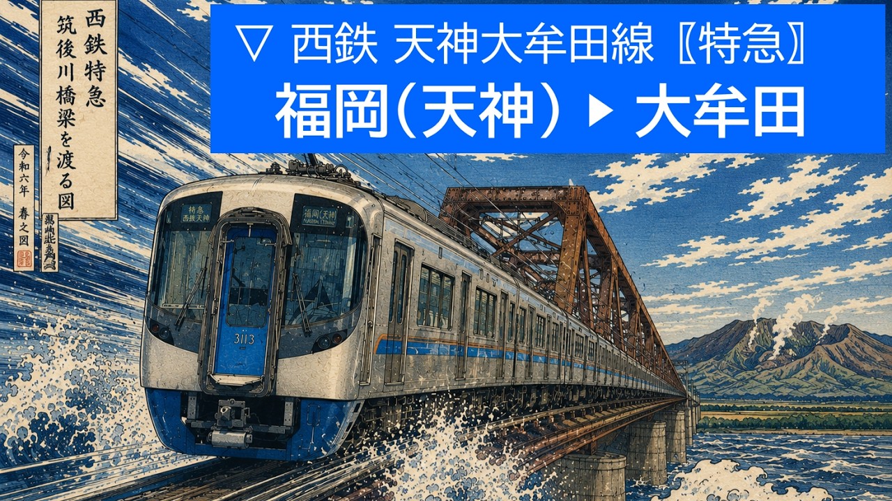 ▽2026.04.04［福岡(天神)▷大牟田］〘一部前面展望〙西鉄天神大牟田線