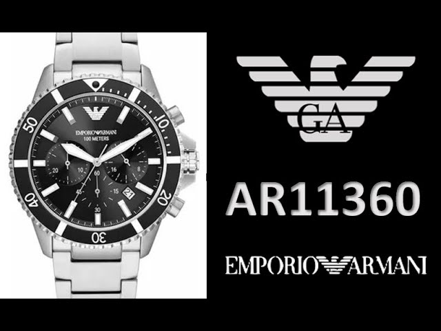 Emporio Armani Hombres | esfera cronógrafo negra | pulsera de