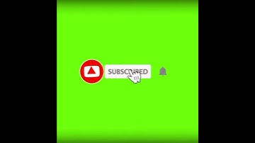 Youtube Animate Green screen subscribe button  with icon bell sound