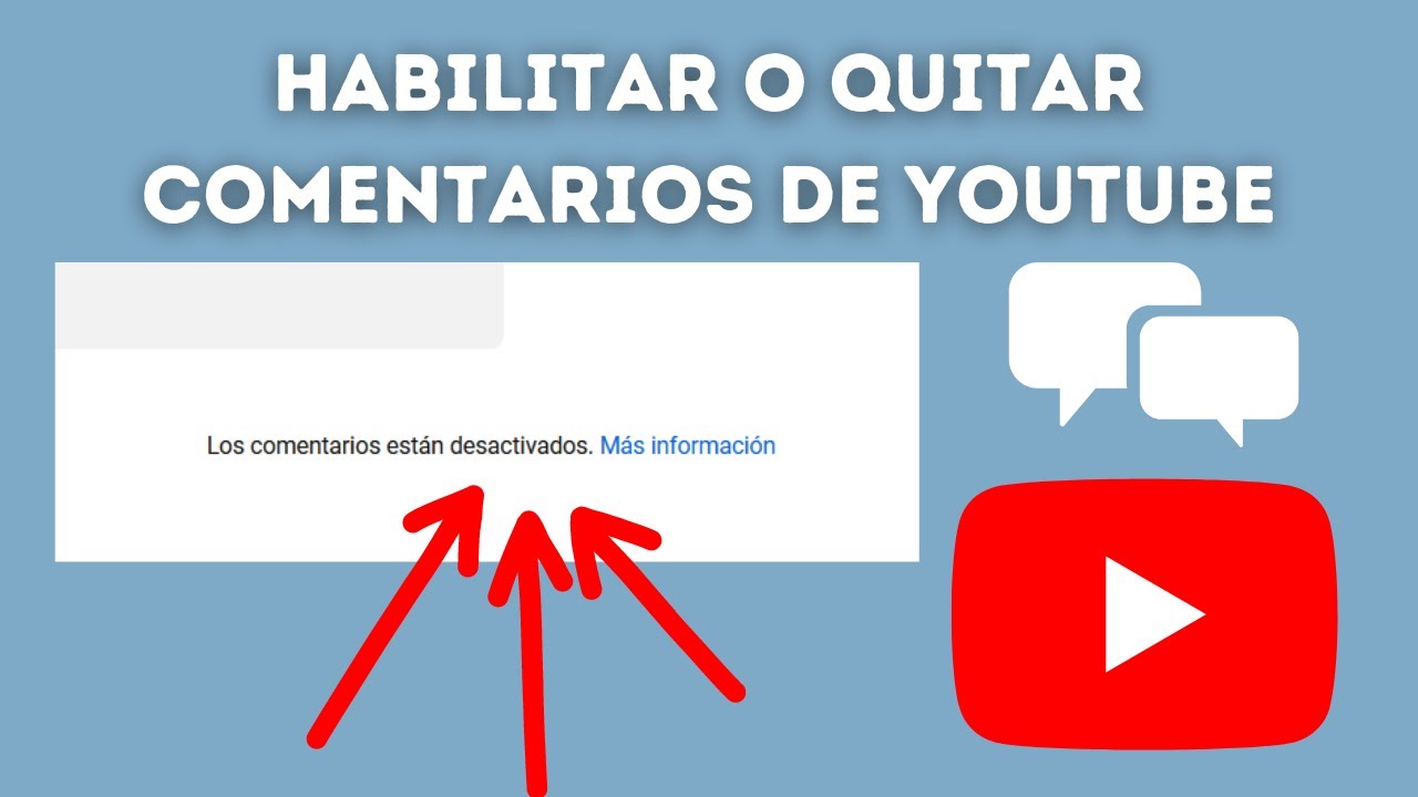 Como permitir los comentarios en tu canal de YouTube - YouTube