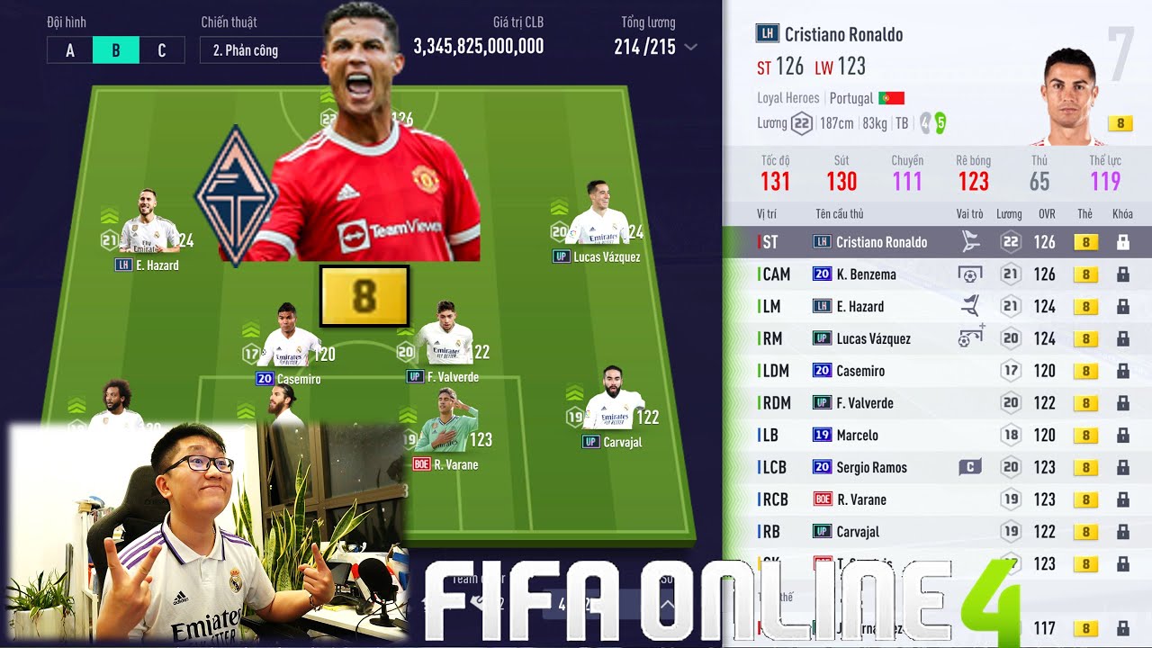 FIFA ONLINE 4: C. RONALDO LH +8 & REAL NGHÌN TỶ, ĐI CHỢ ĐẬP THẺ PHÁ TEAM MAX PING BY ILF