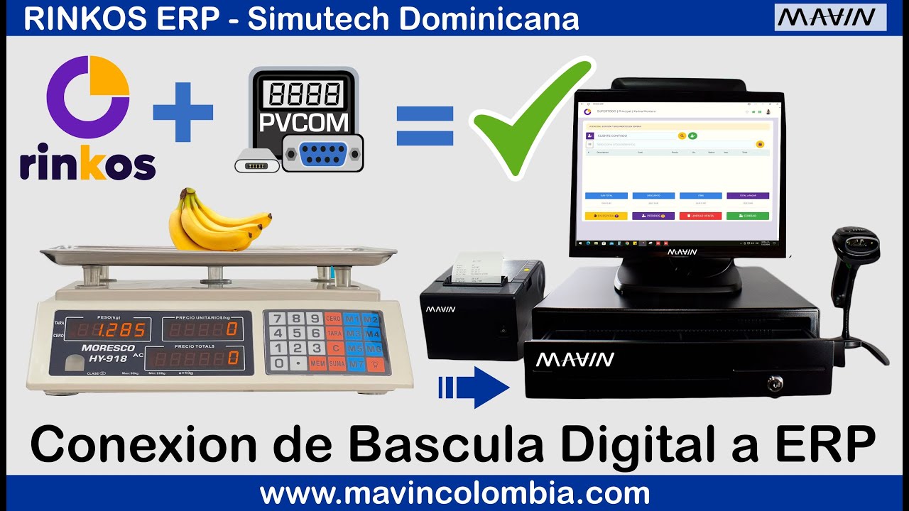 Rinkos - Venta de Productos por Peso con Punto de Venta ERP usando balanza Moresco HY918 USB