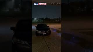 Pea-Sized Hail Comes Down Over Houston