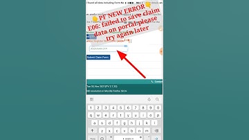 pf new error,E06: failed to save claim data on portal please try again later,#shorts@ssmsmarttech