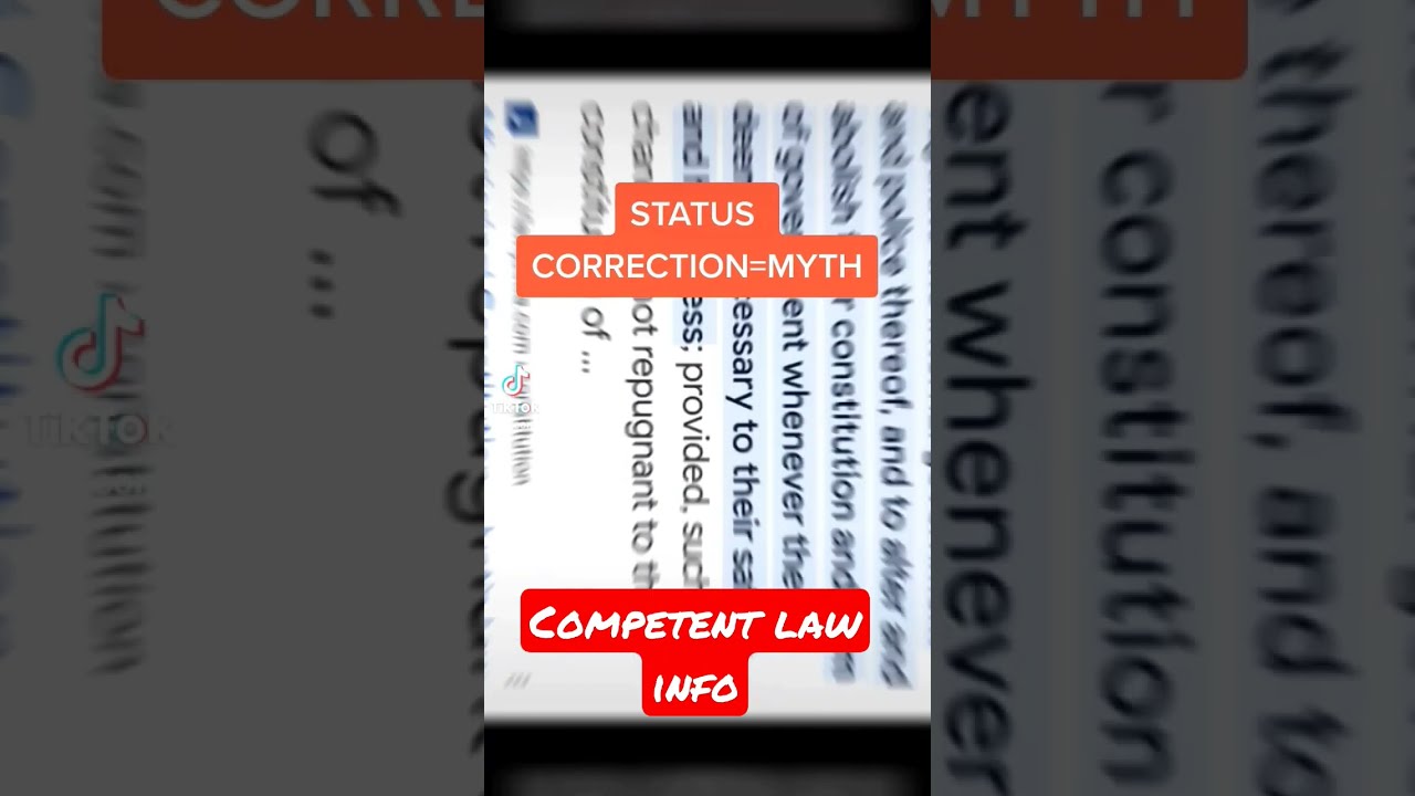 US Status Correction Myth Exposed Using Competent Law Info Competentlawinfo
