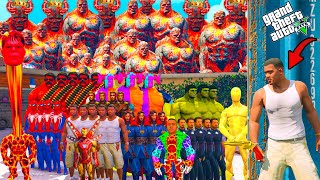 Franklin & Shinchan Playing Chupan Chupai With GIANT 3 HEADED WHITE HULK & AVENGERS IN GTA 5 screenshot 5