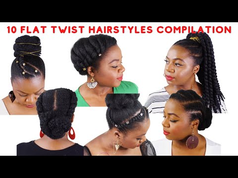 10-quick-flat-twist-hairstyles-|-flat-twist-compilation-|-natural-hair-hairstyles