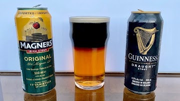 How to Make a Snakebite Layered Drink | Guinness Stout and Magner’s Irish Cider