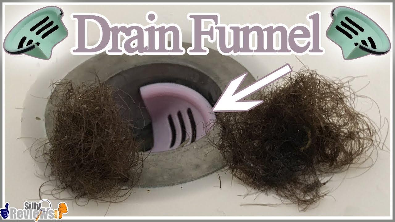 DrainFunnel.® - bathtub funnel for hair clog prevention