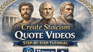How to Create Powerful Stoicism Quote Videos | Ancient Greek Philosophers + AI Tools Tutorial screenshot 2