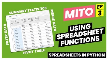Mito Tutorial Ep. 3 - Using spreadsheet functions to analyze data