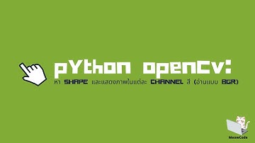 สอน Python OpenCV : หา Shape และแสดงภาพในแต่ละ channel สี (อ่านแบบ BGR)