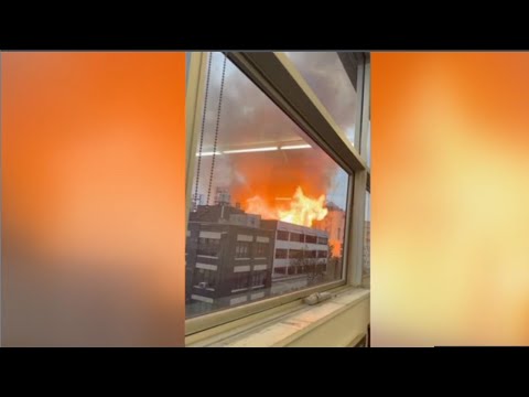 Exclusive footage shows flames engulfing Sydney CBD building