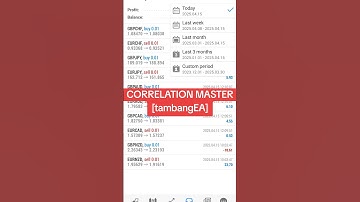 CORRELATION MASTER [tambangEA] #forex #correlation #hedging #nomartingale #metatrader #tambangea