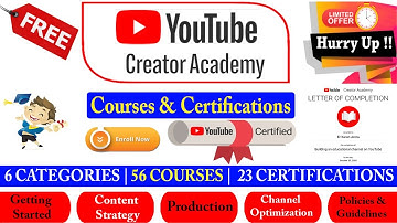 YouTube Free Courses with Certificate - How To Get Letter of Completion From YouTube Creator Academy