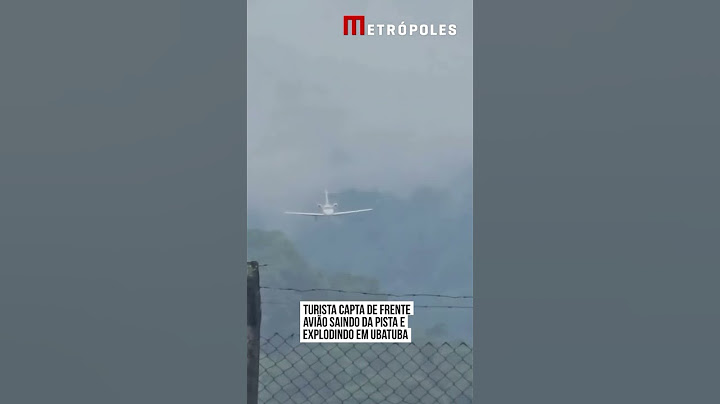 Turista capta de frente avião saindo da pista e explodindo em Ubatuba