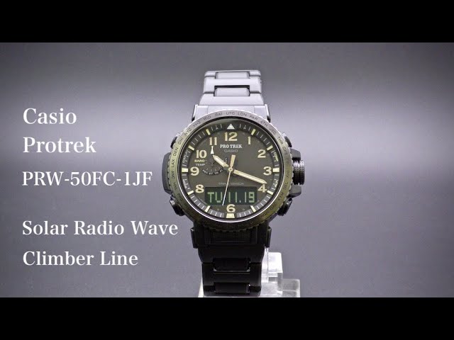 Casio Protrek PRW-50FC-1JF Climber Line Solar Radio Wave - YouTube