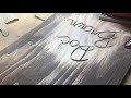 Time lapse wood sign satisfying af  beth the builder