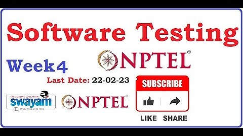 Software Testing Assignment Week 4 Answer || Nptel Software Testing Week 4 Assignment Answer