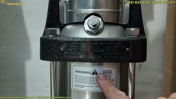 Máy bơm trục đứng THINKING buồng INOX cánh INOX bơm áp lực cao Chịu được nước nóng 103°C