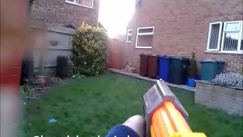 Nerf Alpha Trooper CS-18 range test (stock)